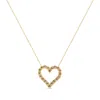 Haus Of Brilliance 10k Yellow Gold Flashed .925 Sterling Silver 1/2 Cttw Champagne Diamond Miracle Plate Heart Pendant In Yellow