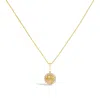 Haus Of Brilliance 10k Yellow Gold Opal And 1/10 Cttw Diamond Accent Halo Pendant Necklace In Gold