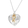 Haus Of Brilliance 10k Yellow Gold Over Silver Heart Pendant Necklace In Metallic
