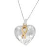 Haus Of Brilliance 10k Yellow Gold Over Silver Heart Pendant Necklace In Multi