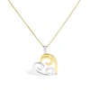 Haus Of Brilliance 10k Yellow Gold Over Silver Open Heart With Swirls Box Chain Pendant Necklace In Gold
