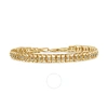 Haus Of Brilliance 10k Yellow Gold Plated .925 Sterling Silver 1/2 Cttw Diamond Double-link 7" Tenni In Yellow