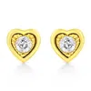 Haus Of Brilliance 10k Yellow Gold Plated .925 Sterling Silver 1/10 Cttw Miracle-set Diamond Stud Earrings In Multi