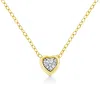 Haus Of Brilliance 10k Yellow Gold Plated .925 Sterling Silver 1/10 Cttw Miracle Set Round Diamond 18" Pendant Necklace