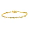 Haus Of Brilliance 10k Yellow Gold Plated .925 Sterling Silver 1/2 Cttw 2-prong Set Diamond S Link Tennis Bracelet- 7.2 In Yellow