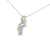 Haus Of Brilliance 10k Yellow Gold Plated .925 Sterling Silver 1/20 Cttw Round Cut Diamond Swirl Pendant Necklace In Yellow