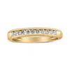 Haus Of Brilliance 10k Yellow Gold Plated .925 Sterling Silver 1/4 Cttw Channel Set Round Diamond 11 Stone Wedding Band In Gold