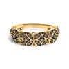 Haus Of Brilliance 10k Yellow Gold Plated .925 Sterling Silver 3/8 Cttw Champagne Diamond Lattice Work Band Ring In Gold