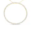 Haus Of Brilliance 10k Yellow Gold Plated .925 Sterling Silver 4 Cttw Diamond Circle Hoop 18" Pendant Necklace In Yellow