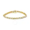 Haus Of Brilliance 10k Yellow Gold-plated Sterling Silver 1.00 Cttw Round-cut Diamond X-link 7.50" B In Yellow