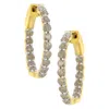 Haus Of Brilliance 10k Yellow Gold Plated Sterling Silver Diamond Hoop Earrings In Yellow