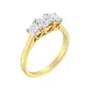 Haus Of Brilliance 10k Yellow Gold Princess-cut Diamond Three Stone Band Ring In Yellow