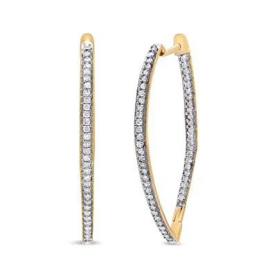 Haus Of Brilliance 10k Yellow Gold Round Cut Diamond Earrings