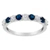 Haus Of Brilliance 10kt White Gold 1/2 Cttw Diamond And 3mm Created Gemstone Band Ring In Multi