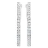 Haus Of Brilliance 10kt White Gold 1/2 Cttw Diamond Hoop Earrings In White