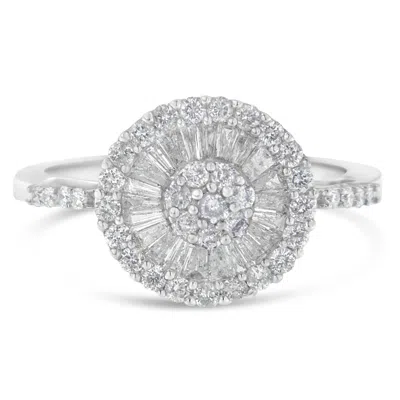 Haus Of Brilliance 10kt White Gold Diamond Cocktail Ring In Silver