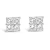 Haus Of Brilliance 10kt White Gold Diamond Composite Stud Earring In White