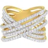 Haus Of Brilliance 10kt Yellow Gold 1 5/8 Cttw Diamond Bypass Ring In Yellow