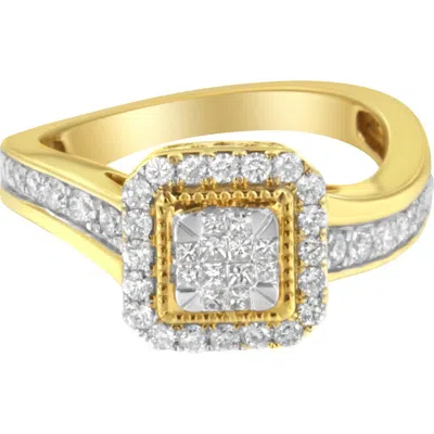 Haus Of Brilliance 10kt Yellow Gold 5/8 Cttw Diamond Cocktail Ring