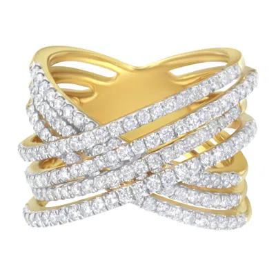 Haus Of Brilliance 10kt Yellow Gold Diamond Bypass Ring