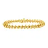 Haus Of Brilliance 10kt Yellow Gold Plated .925 Sterling Silver 1 Cttw Prong-set Diamond Link Bracelet In Yellow