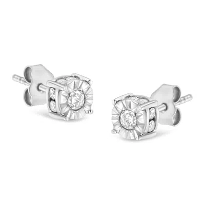 Haus Of Brilliance 1/2 Cttw Miracle Set Diamond Stud Earring In White