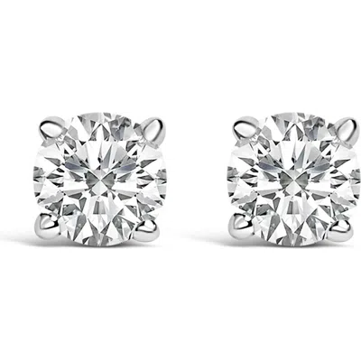 Haus Of Brilliance 1/2 Ctw Lab Grown Diamond Solitaire Stud Earrings In White
