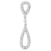 Haus Of Brilliance 14 White Gold 1/4 Cttw Round Cut Diamond Double Tear Drop Pendant Necklace In White