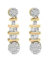 Haus Of Brilliance 14k 0.81 Ct. Tw. Diamond Dangle Earrings In Metallic