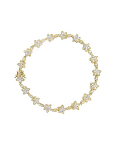 Haus Of Brilliance 14k 1.20 Ct. Tw. Diamond Link Bracelet In Multi