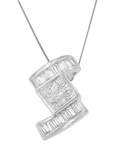 Haus Of Brilliance 14k 1.40 Ct. Tw. Diamond Pendant Necklace In White