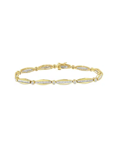 Haus Of Brilliance 14k 1.50 Ct. Tw. Diamond Link Bracelet In Gold