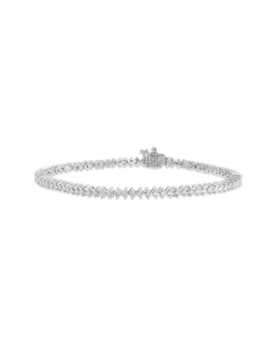 Haus Of Brilliance 14k 2.00 Ct. Tw. Diamond Link Bracelet In Metallic
