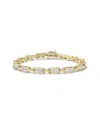 Haus Of Brilliance 10k Yellow Gold 2.0 Cttw Invisible-set Princess Cut Diamond Rectangular Link Bracelet In Gold