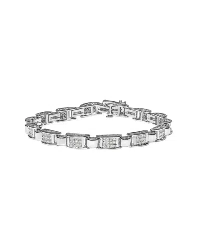 Haus Of Brilliance 14k 2.00 Ct. Tw. Diamond Link Bracelet In Metallic