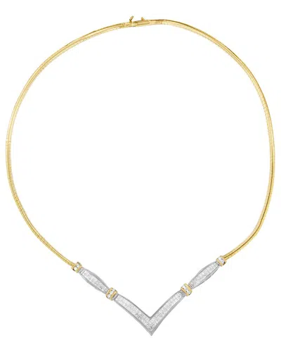 Haus Of Brilliance 14k 2.07 Ct. Tw. Diamond Statement Necklace In Gold