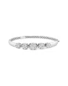 Haus Of Brilliance 14k 2.50 Ct. Tw. Diamond Bangle Bracelet In Metallic