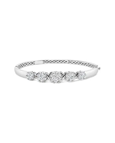 Haus Of Brilliance 14k 2.50 Ct. Tw. Diamond Bangle Bracelet In Metallic
