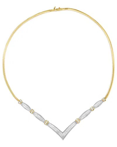 Haus Of Brilliance 14k 2.07 Ct. Tw. Diamond Statement Necklace In Gold