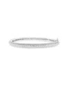 Haus Of Brilliance 14k 3.12 Ct. Tw. Diamond Bangle Bracelet In Metallic