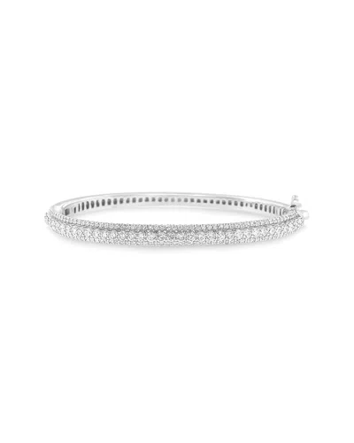 Haus Of Brilliance 14k 3.12 Ct. Tw. Diamond Bangle Bracelet In Metallic