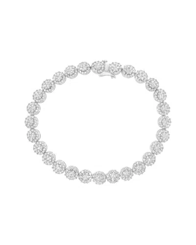 Haus Of Brilliance 14k 3.88 Ct. Tw. Diamond Link Bracelet In Metallic