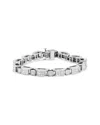 Haus Of Brilliance 14k White Gold 5.0 Cttw Princess Cut Diamond Invisible Set Alternating Size D Shaped Links Tennis Br In Metallic