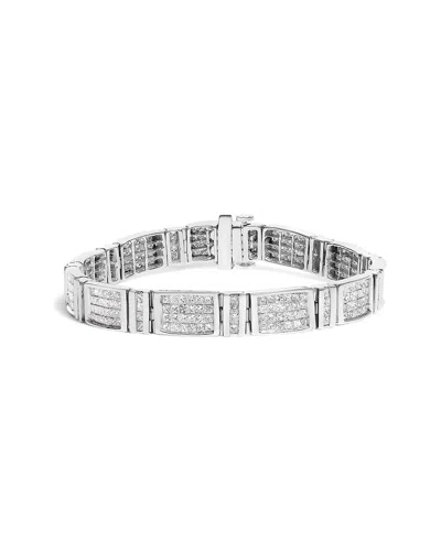 Haus Of Brilliance 14k 7.00 Ct. Tw. Diamond Link Bracelet In Metallic