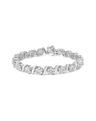 Haus Of Brilliance 14k 7.38 Ct. Tw. Diamond Link Bracelet In Metallic