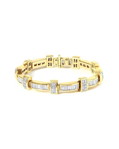Haus Of Brilliance 14k 7.39 Ct. Tw. Diamond Link Bracelet In Gold