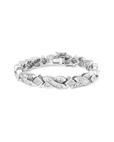 Haus Of Brilliance 14k 8.19 Ct. Tw. Diamond Tennis Bracelet In Metallic