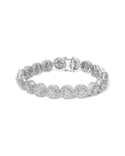 Haus Of Brilliance 14k 9.53 Ct. Tw. Diamond Link Bracelet In Metallic