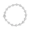 Haus Of Brilliance 14k Gold 1 1/5 Cttw Round Diamond Floral Star-shaped Link Bracelet -size 7" In White