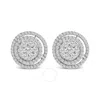 Haus Of Brilliance 14k Gold 1 3/8 Cttw Diamond Cluster And Double Halo Stud Earring (g-h Color In White
